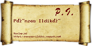 Pénzes Ildikó névjegykártya
